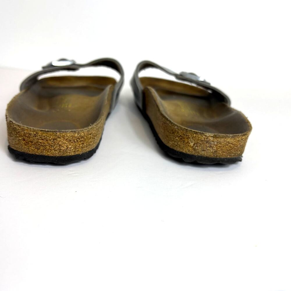 Birkenstock - Madrid Slip on Single Strap Sandal-Birko-Flor Silver Women Size 41 - Picture 6 of 10